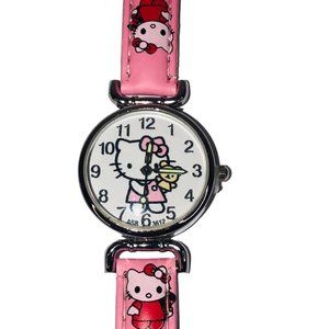Watches Analog Cartoon Character Cat Pretty Pink Watches Waterproof Children New